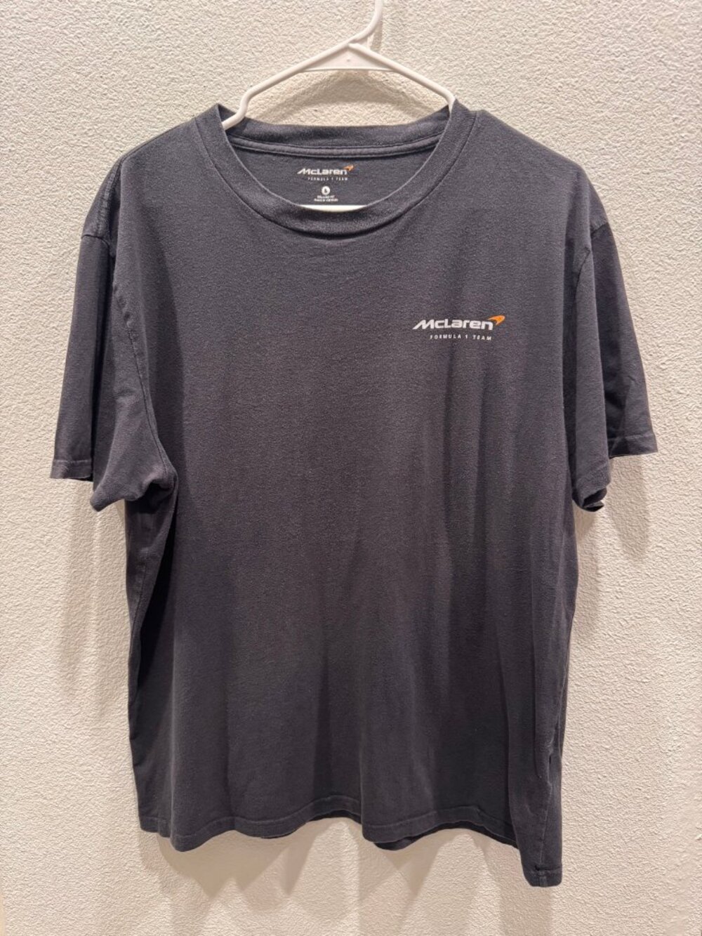 McLaren Formula 1 T-Shirt Mens L Gray Evolution of McLaren F1 Graphic Tee